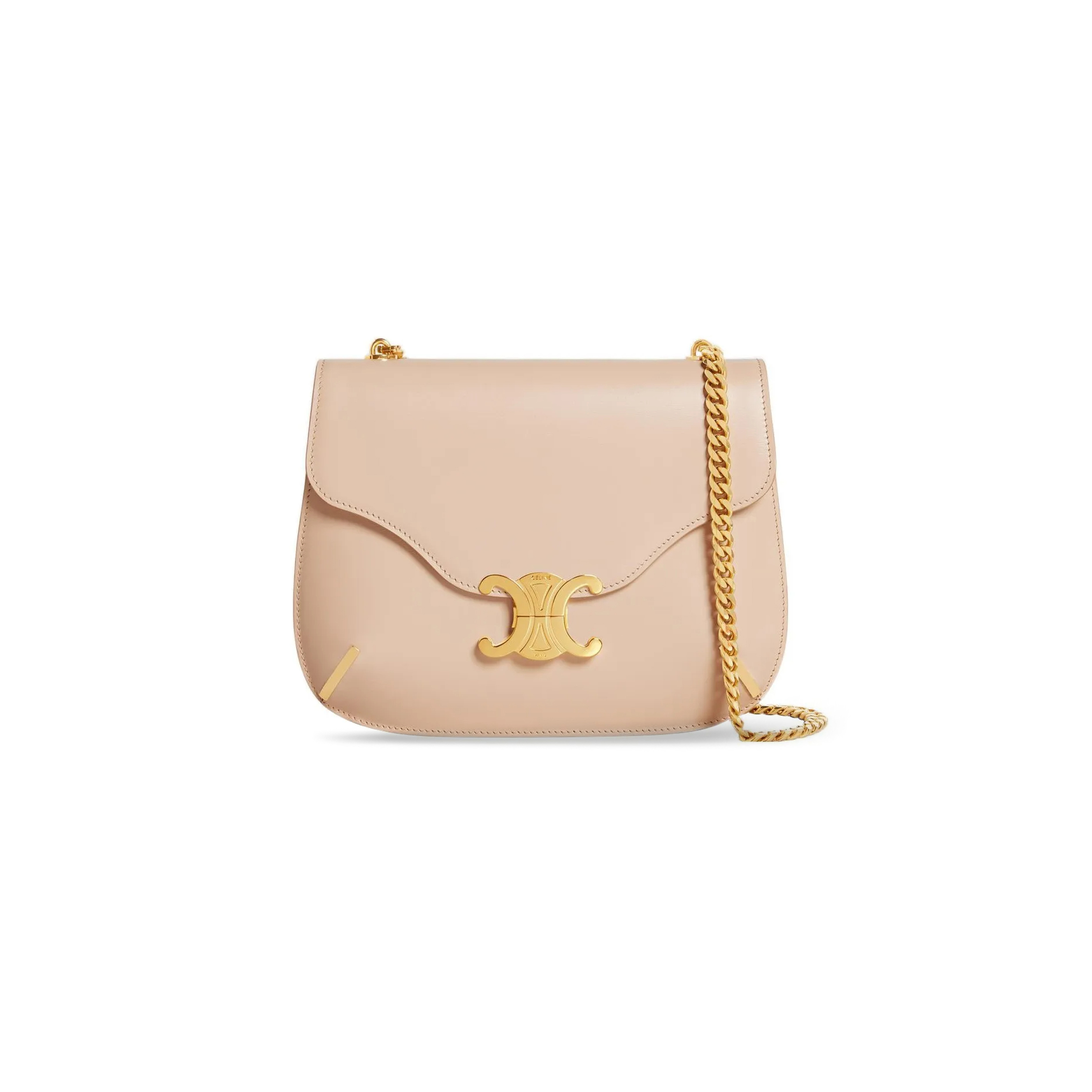 Ce**e chain bag in besace triomphe shiny calfskin 199273bf4.03nd (24.5*17*4cm)